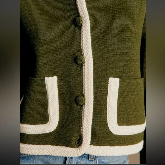 Sezane Auguste Jacket in Perfect Green - Picture 4 of 9
